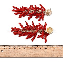 Сплав болтающиеся серьги стержня&nbsp;EJEW-D327-05KCG