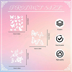 Водонепроницаемые светоотражающие пластиковые зеркальные наклейки DIY-WH0668-006