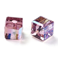 Гальванизируйте прозрачные стеклянные бусины&nbsp;EGLA-B003-01A-08