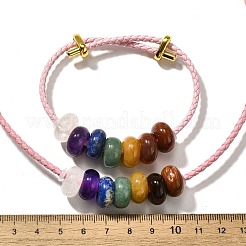 Браслеты и ожерелья из натуральных драгоценных камней rondelle chakra G-P561-01G-06