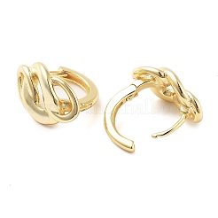 Orecchini a cerchio con pepite in ottone per donna&nbsp;LS-EJEW-F347-01G-04