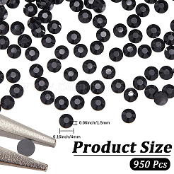 950 шт. кабошоны из смоляных стразов&nbsp;CRES-WH20004-03F