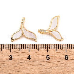 Латунные микропаве прозрачные подвески с фианитом KK-S389-06G