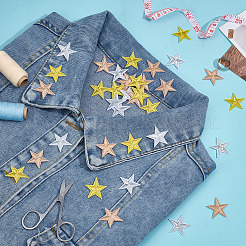 120 шт. 3 цвета компьютеризированная вышивка ткань утюгом / пришить патчи&nbsp;DIY-MA0006-79