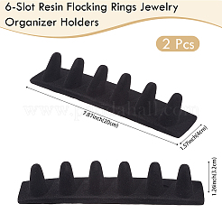 2 шт. 6-слотовый держатель для органайзера для колец из смолы&nbsp;ODIS-BBC0001-05