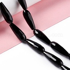 Натуральный черный камень бисер нитей G-I328-04