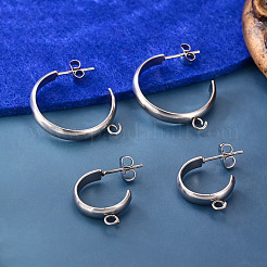 4 pieza de accesorios para pendientes de acero inoxidable 304 de 2 colores&nbsp;STAS-TAD0001-05P