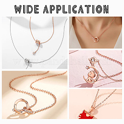 Классические простые ожерелья из нержавеющей стали 304 с вакуумным покрытием pvd для мужчин и женщин STAS-UN0017-38RG-B