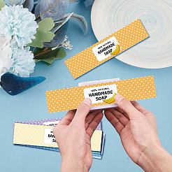 100 шт. 10 стильных прямоугольных бирки из мыльной бумаги DIY-WH20027-008