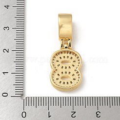 Европейские подвески из латуни с прозрачным кубическим цирконием&nbsp;LS-KK-R003-01G-08