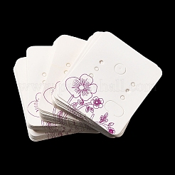 50 cartoncino rettangolare con stampa di fiori di carta per orecchini&nbsp;CDIS-M008-01D