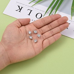 Цветок латунные микро проложить кубических соединения циркония&nbsp;X-ZIRC-L054-09P-NR