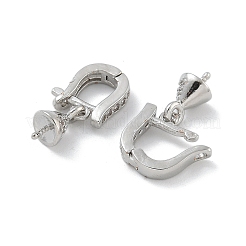 Конусные латунные микропаве кубические цирконии штифты-подвески ZIRC-F141-09P