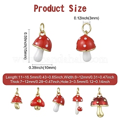 5шт 5 стиля латунные эмалевые подвески&nbsp;KK-CJ0003-93