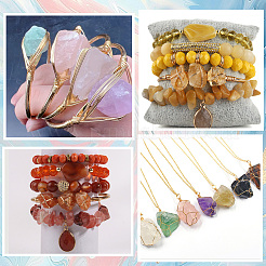 1 нить гальванизированных бусин из натурального кварца&nbsp;G-PA0001-18B