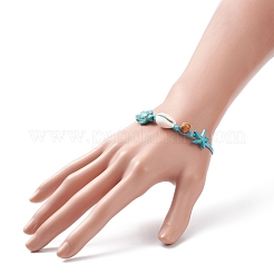 Регулируемые вощеные плетеные браслеты из хлопкового шнура BJEW-JB04083