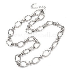 10 mm ovale Gliederkettenhalsketten aus 304 Edelstahl für Damen&nbsp;X-NJEW-G194-04P