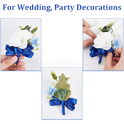 2шт. брошь-бутоньерка из шелковой ткани&nbsp;JEWB-CP0001-42