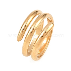 Кольца-манжеты из нержавеющей стали Flower 304 для женщин RJEW-Z123-02G