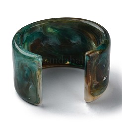 Однотонные браслеты-манжеты из смолы&nbsp;BJEW-B074-03C