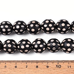 Нити бусин дзи из натурального агата в тибетском стиле&nbsp;G-T144-36