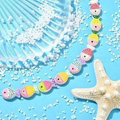 10шт. 5-х цветные стеклянные бусины&nbsp;LAMP-CJ0002-85