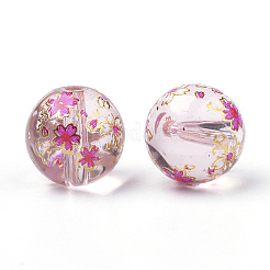 Печатные стеклянные бусины GFB-Q001-12mm-E02