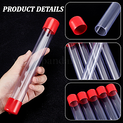 Прозрачные пластиковые трубки для хранения бусин из ПВХ AJEW-WH0348-768