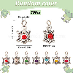 Подвески из синтетической бирюзы из сплава с антикварным серебряным покрытием своими руками 50 шт.&nbsp;PALLOY-SC0004-14