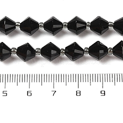 Бусины из натурального черного оникса&nbsp;G-NH0001-F01-01B