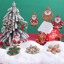 1 комплект рождественских пластиковых подвесок&nbsp;DIY-SC0026-46A