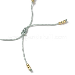 Плетеные браслеты из бисера миюки и натурального кианита BJEW-C061-04