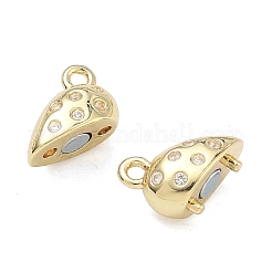 Шармы-соединители из латуни с микропаве из кубического циркония&nbsp;KK-C251-11G