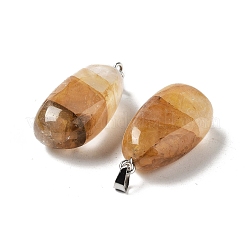 Подвески из натурального желтого гематоидного кварца G-P525-01P-04
