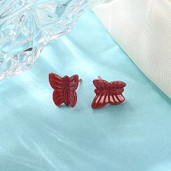 Pendientes de mariposa de cerámica con circonita biocerámica hipoalergénica&nbsp;EJEW-C065-01C