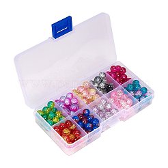 Runde transparent Knistern Glasperlen&nbsp;CCG-X0006-B