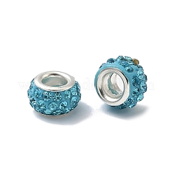 Горный хрусталь из полимерной глины европейские бусины с большим отверстием&nbsp;FPDL-R002-12