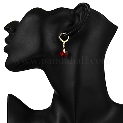 10 пара серег со стеклянной застежкой-рычагом из нержавеющей стали 304 EJEW-JE06613