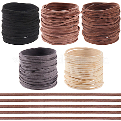 5 Bündel 5 Farben flache Kunstwildlederschnur&nbsp;PURS-CL0001-46
