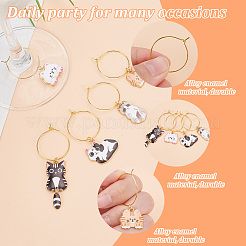 Латунные подвески для бокалов для вина AJEW-GO00018