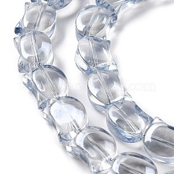 Стеклянные бусины с гальваническим покрытием  EGLA-Q128-07A-AB05