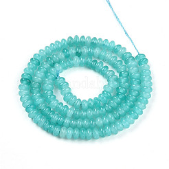 Gefärbt natürlichen weißen Jade Perlen Stränge&nbsp;X-G-T139-57A-06