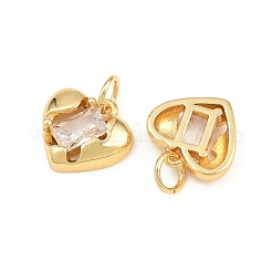 Valentinstag Messing Micro Pave klare Zirkonia Charms&nbsp;KK-H292-52C-G