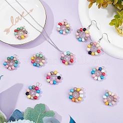 12 шт. 6 стиля подвески из натурального дерева круглые бусины WOOD-HY0001-03