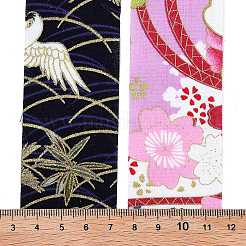 12 Yards 12 Farben japanisches Baumwollband im Kimono-Stil mit Blumenmuster&nbsp;OCOR-GF0001-70