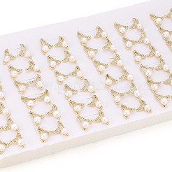 Серьги-гвоздики из натурального жемчуга из латуни PEAR-N020-08I