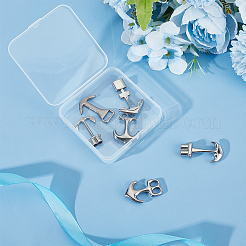 6 шт. 6 стиля застежек-крючков из нержавеющей стали 304 STAS-UN0050-80