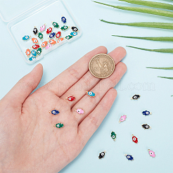 56шт 7 цвета латунные подвески с эмалью KK-SC0003-53