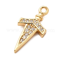 Латунные микропаве прозрачные подвески с фианитом KK-F916-41G