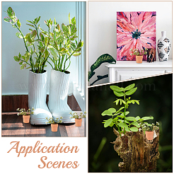 ミニ磁器の花瓶 ミニチュア装飾品  マイクロランドスケープホームドールハウスアクセサリー  小道具の装飾のふりをする  サドルブラウン  25~30.5x30.5mm  内径：24mm&nbsp;DJEW-GF0001-95